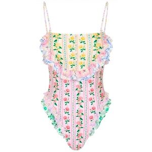 Fillyboo Swimsuit Floral Gingham One Piece